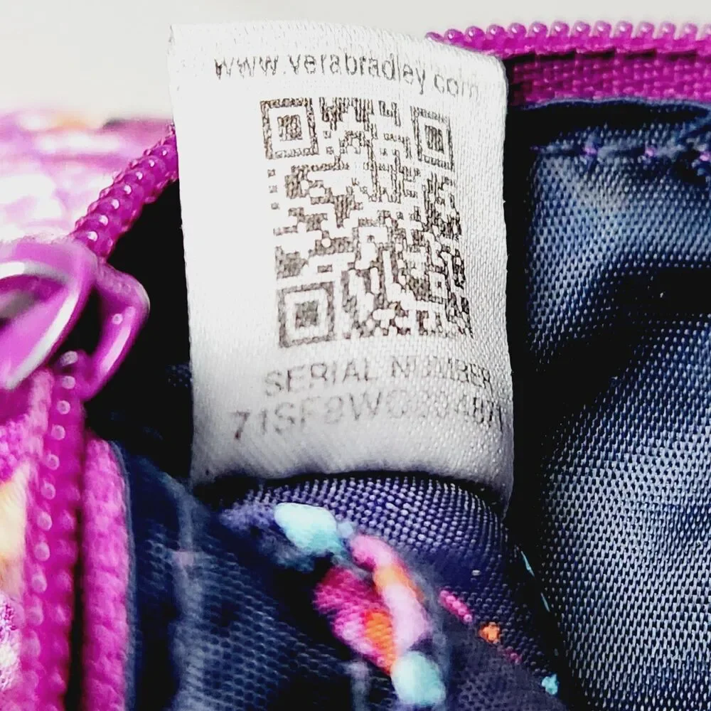Vera Bradley Dream Tapestry VBJ17 Zip ID Case W/ Lanyard Floral Paisley Embroide - Picture 12 of 16